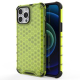 Hurtel Honeycomb tok ütésálló telefontok TPU Bumper iPhone 13 Pro Max zöld
