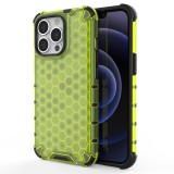 Hurtel Honeycomb tok ütésálló telefontok TPU Bumper iPhone 13 Pro zöld