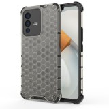 Hurtel Honeycomb tok ütésálló tok gél Vivo V23 5G fekete