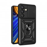 Hurtel Hybrid Armor Camshield tok Infinix Hot 50 Pro 4G - fekete