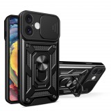 Hurtel Hybrid Armor Camshield tok iPhone 16 - fekete