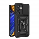 Hurtel Hybrid Armor Camshield tok Samsung Galaxy S25 - fekete