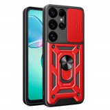 Hurtel Hybrid Armor Camshield tok Samsung Galaxy S25 Ultra - piros