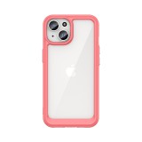Hurtel iPhone 15 Outer Space megerősített tok Rugalmas kerettel - piros