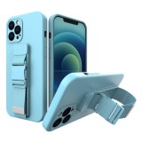 Hurtel Kötél tok Gel TPU légzsák telefontok iPhone 12 mini kék