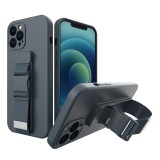 Hurtel Kötél tok Gel TPU légzsák telefontok iPhone 12 Mini tengerészkék