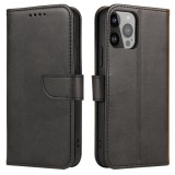 Hurtel Mágneses tok elegáns tok flip és állvány funkcióval iPhone 14 Pro Max-hoz fekete