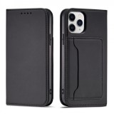 Hurtel Magnet Card Case for iPhone 12 Pro Pouch Card Wallet Card Holder Black