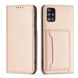 Hurtel Magnet Card Case tok Samsung Galaxy A13 5G tok pénztárca kártyatartó rózsaszín