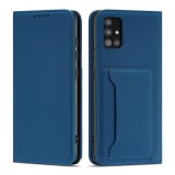 Hurtel Magnet Card Case tok Samsung Galaxy A52 5G tok pénztárca kártyatartó kék