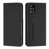 Hurtel Magnet Card Case tok Xiaomi Redmi Note 11 Pro tok pénztárca kártyatartó fekete