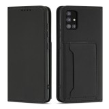 Hurtel Magnet Card Case tok Xiaomi Redmi Note 11 tok Kártya Kártya tárca Kártyatartó Fekete
