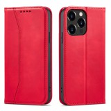 Hurtel Magnet Fancy Case case for iPhone 14 Pro flip cover wallet stand red