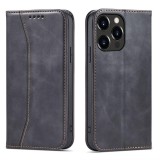 Hurtel Magnet Fancy Case tok iPhone 14 flip cover pénztárca állvány fekete