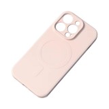 Hurtel MagSafe kompatibilis szilikon tok iPhone 15 Plus - rózsaszín