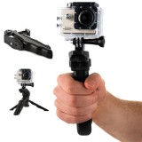 Hurtel Mount with a mini tripod for GoPro SJCAM action cameras black