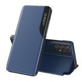 Hurtel Öko bőr View tok Elegáns tok, szárnyas és állvány funkcióval Samsung Galaxy A73 Blue