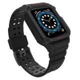 Hurtel Protect Strap Band Band with Case for Apple Watch 7 / SE (41/40 / 38mm) Case Armored Watch Cover Black