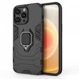Hurtel Ring Armor case for iPhone 14 Pro Max armored cover magnetic holder ring black