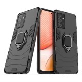 Hurtel Ring Armor tok kitámasztható Kemény tok Samsung Galaxy A72 5G fekete