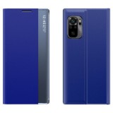 Hurtel Sleep Case Bookcase Type Case with Smart Window for Xiaomi Redmi K40 Pro+ / K40 Pro / K40 / Poco F3 blue