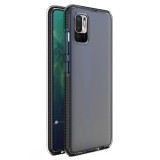 Hurtel Spring Case clear TPU gel protective cover with colorful frame for Xiaomi Redmi Note 10 5G / Poco M3 Pro black