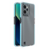 Hurtel Spring Case Realme C31 szilikon tok keret világoskékkel