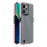 Hurtel Spring Case Realme C31 szilikon tok, keretben világos rózsaszínnel
