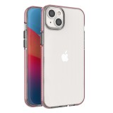 Hurtel Spring Case tok iPhone 14 Plus szilikon tok kerettel világos rózsaszínű