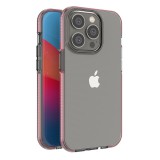 Hurtel Spring Case tok iPhone 14 Pro szilikon tok kerettel világos rózsaszínű