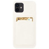 Hurtel Szilikon tok bankkártyatartóval Samsung Galaxy A72 4G fehér