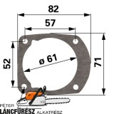 Husqvarna 281, 288, 181, 281XP Tömítés Husqvarna 501801302, 501801301
