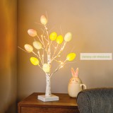 Húsvéti tojás fa dekoráció - 10 tojás, 24 LED