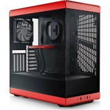 HYTE Y40 táp nélküli ablakos Mid Tower számítógépház piros-fekete