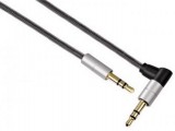 Hama Aluline 3,5mm jack - 3,5mm jack audio összekötő kábel 90fok 0,75m (80874)