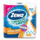 Háztartási papírtörlő, 2 rétegű, 2 tekercses, ZEWA "Wisch&Weg extra lang" [2 tek]