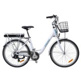 HECHT PRIME WHITE – Elektromos kerékpár+kosár
