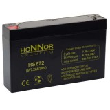 Honnor Security 6V 7,2Ah Zselés akkumulátor (6V 7Ah méretben)