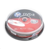 HP DVD-R 4.7GB 16x DVD lemez hengeres 10db/henger  (HP1610-) (HP1610-) - Lemez