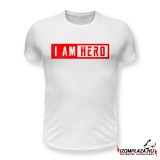 I am hero-fehér póló
