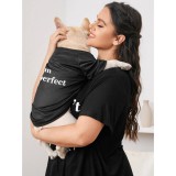 "I am perfect" kutyaruha, fekete, 3XL-es