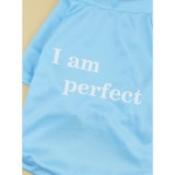 "I am perfect" kutyaruha, kék, 3XL-es