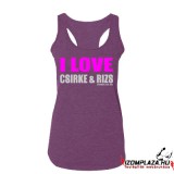 I love csirke & rizs női trikó padlizsán-pink (XS-es méretben rendelhető)