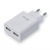 I-TEC 2 Port USB Power Charger 2.4A White CHARGER2A4W