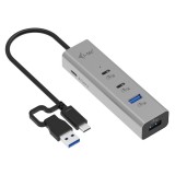I-TEC 4-portos USB3.2 HUB Grey CAHUBMETAL2A2CPD