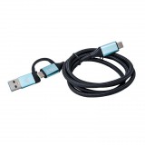 i-tec C31USBCACBL USB kábel 1 M USB 3.2 Gen 1 (3.1 Gen 1) USB C Fekete, Kék (C31USBCACBL)