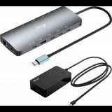 i-tec Metal C31NANOTRIPLEDOCKPD Vezetékes USB 3.2 Gen 1 (3.1 Gen 1) Type-C Szürke (C31NANOTRIPLED140)
