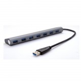 i-tec Metal USB 3.0 Hub 7 port  fekete (U3HUB778) (U3HUB778) - USB Elosztó