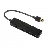 i-tec Passive USB 3.0 SLIM HUB 4 port fekete (U3HUB404) (U3HUB404)
