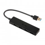 i-tec Passive USB 3.0 SLIM HUB 4 port  fekete (U3HUB404) (U3HUB404) - USB Elosztó
